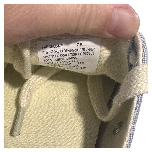 Polo Ralph‎ Lauren Blue Oxford Cloth Pernell EUC Size 8 B US woman's shoes - Picture 6 of 7